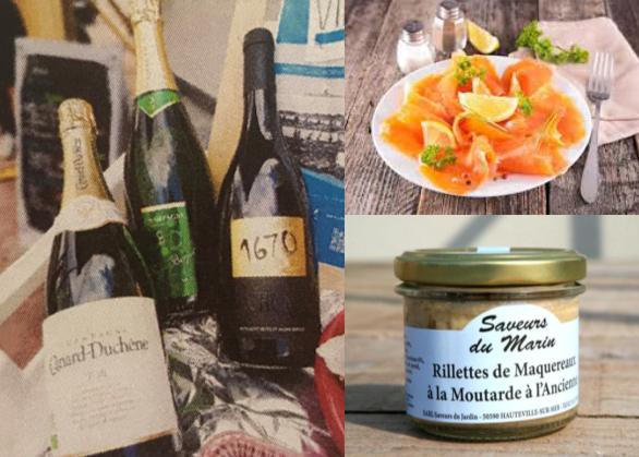 Chalet de produits du terroirs sur le marché de noël de Boulogne-Billancourt